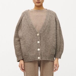 Babaa Brown Wool Cardigan